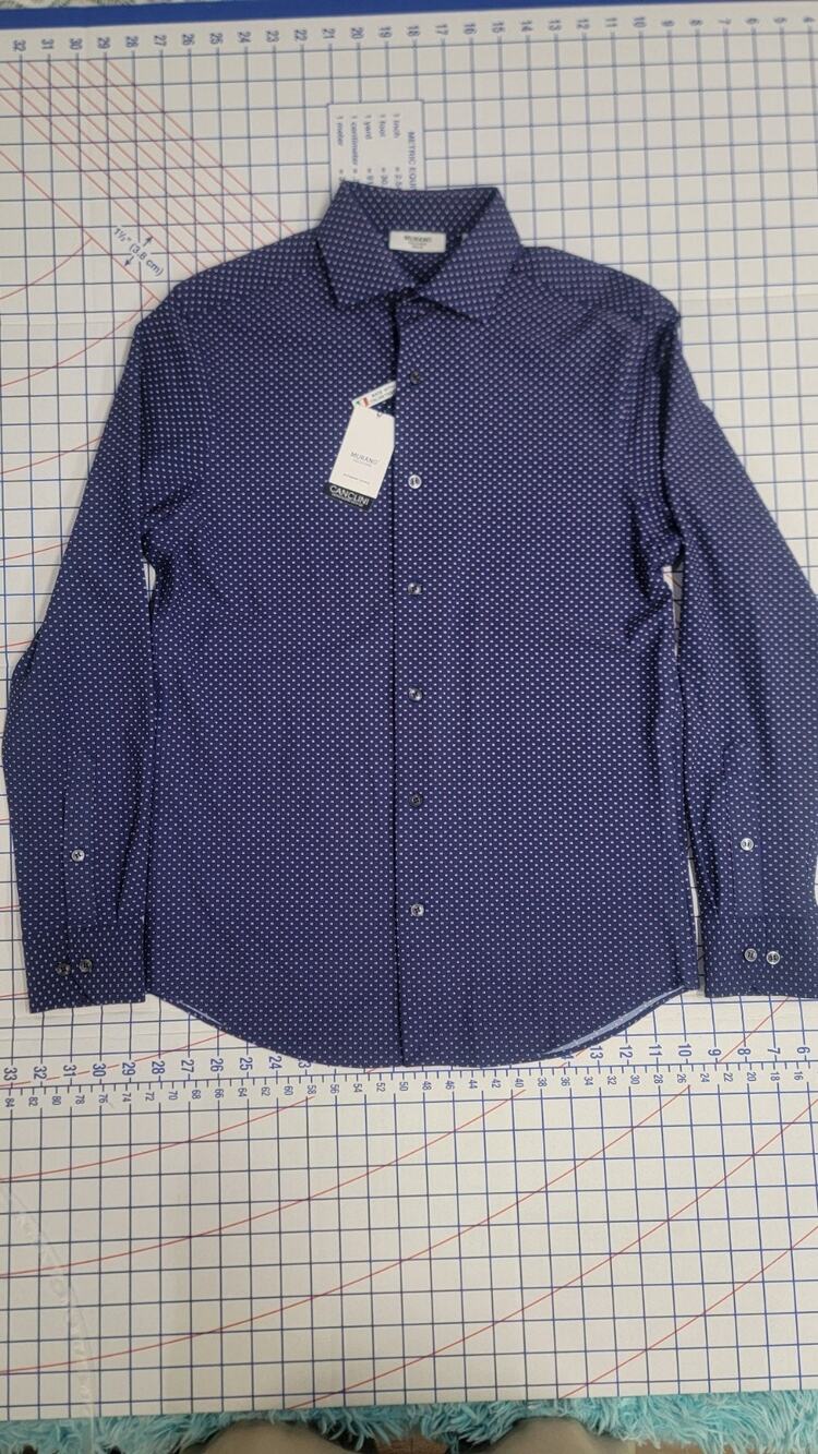 Murano Blue Slim Fit Button Up Shirt Men's Size Medium NWT